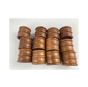 Servilletero de madera de acacia, forma redonda, tamaño personalizado, utensilios de cocina y uso de restaurantes para color madera oscura - Product Image 5