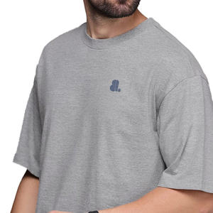 เสื้อยืดผู้ชายผ้าคอตตอนใยไม้ไผ่ขนาดใหญ่ทรงโอเวอร์ไซส์สไตล์วินเทจขนาดใหญ่พลัสไซส์ระบายอากาศว่างเปล่า - Product Image 6