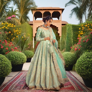 ชุดเดรสยาว2025 lehenga choli เดรสยาวสำหรับเจ้าสาวดีไซน์แบบใหม่ชุดเดรส anarkali สำหรับงานแต่งงานของผู้หญิงชุดอินเดียและปากีสถาน - Product Image 1