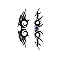 Tatouages temporaires pour femmes Runzio TH Series, motif cœur floral, pour le dos, la taille, le ventre, sexy, 62x420mm, durent 3 à 7 jours
