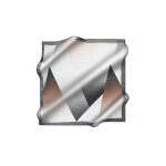 ผ้าพันคอไหมสีเทาทรงสี่เหลี่ยมลายเรขาคณิต - Product Image 3
