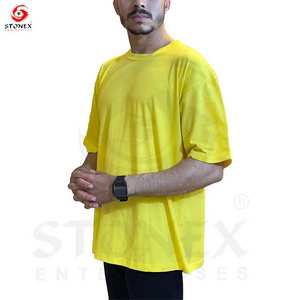 Camiseta de lujo para hombre, nuevo diseño, Jersey de algodón pesado, ajuste holgado con poco hombro caído, Cuadrado y logotipo personalizado de gran tamaño - Product Image 6