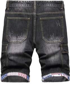 Streetwear en coton de haute qualité avec logo personnalisé jorts surdimensionnés délavés pour hommes shorts en jean fabricants - Product Image 6
