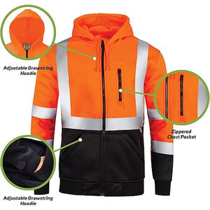 Veste de sécurité à fermeture éclair de haute qualité personnalisée 2025 pour les travailleurs, imperméable avec un design personnalisé, téléchargé par Dress Sports - Product Image 5