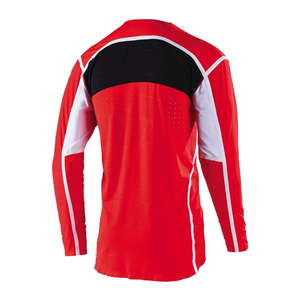 เสื้อเจอร์ซีย์มอเตอร์ไซค์แขนยาวสีแดง แห้งเร็ว ระบายอากาศได้ดี เสื้อแข่ง BMX โมโตครอส เสื้อกีฬาสำหรับผู้ใหญ่ สกรีนโลโก้ได้ - Product Image 4