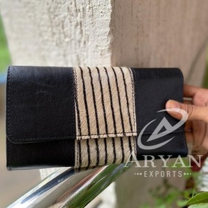 Bolso de mano de piel sintética para mujer, cartera elegante de piel sintética - Product Image 1