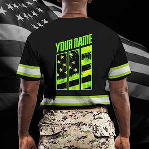Ropa Estampado reflectante Camisetas Camisa de manga larga Venta al por mayor Camiseta de seguridad de alta visibilidad Manga corta Secado rápido - Product Image 4