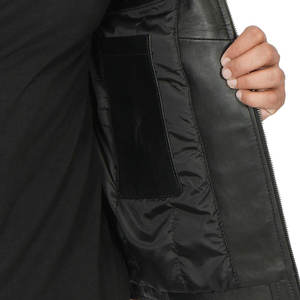 Veste en cuir d'extérieur durable pour hommes, taille plus, veste d'hiver, vente en gros, col montant, vêtements d'extérieur, vestes en cuir pour hommes - Product Image 5