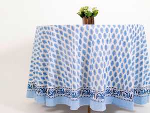 Indian Block Print Cotton Tablecloth Floral <b>Table</b> <b>Cloth</b> for Dinning <b>Table</b> Beautiful Printed Dinner <b>Table</b> Decor Factory Price - Product Image 3