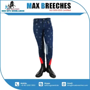 Culotte d'équitation confortable imprimée avec logo personnalisé et patch au genou en silicone de qualité Protège-tibia de sport en vente - Product Image 6