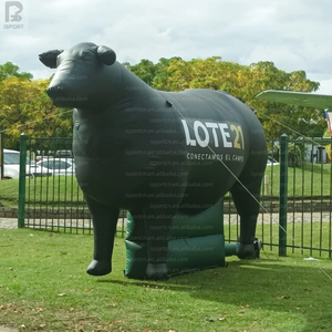 Modèle de vache géante gonflable LED de 3 m, modèle de taureau <span class=keywords><strong>Angus</strong></span> personnalisé gonflable avec base pour la décoration d'événements agricoles/promotion commerciale - Product Image 1