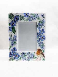 กรอบรูปสีขาวทำด้วยมือกรอบรูปไม้แนวโบโฮวินเทจภาพวาดด้วยมือของชนเผ่า - Product Image 2