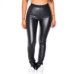 high quality leather legging Synthetic Leather Maternity Leggings lift the with PU Leather Legging