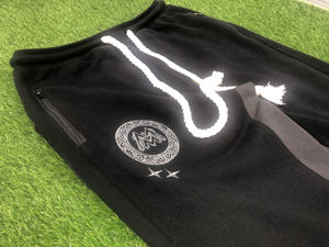 Pantalons de survêtement à taille haute pour homme, style flare, 100% coton, tissu éponge, style à devant plat, tissu peint de haute qualité - Product Image 4