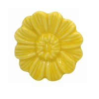 Boutons de tiroir de commode en céramique fleur de marguerite élégante armoire moderne tire placard armoire cuisine placard porte boutons inclus