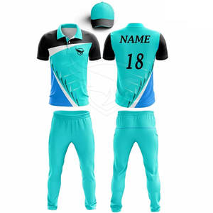 Uniforme d'équipe de cricket fabriqué au Pakistan chemise et pantalon uniforme de cricket de couleur personnalisée à vendre - Product Image 1