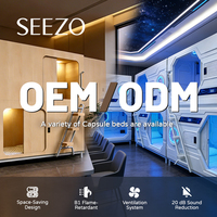 Capsule de sommeil compacte avec grille de ventilation, design modulaire de style spatial, cadre ABS unique, purificateur d'air et accès par carte-clé (ODM)