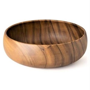 Cuenco para servir de madera de acacia de mango, cuenco de madera de gran venta artesanal para mesa, restaurante, uso legal, pegatina de precio, trabajo Meena - Product Image 1