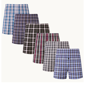 Boxer tissé pour hommes Sous-vêtements en coton pour adultes Boxer tissé pour homme 100% coton respirant Boxer pour hommes Confortable - Product Image 3