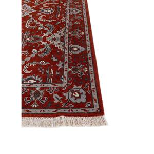 Alfombra de Lana Grande Savana, Tejida a Mano, Diseño Kilim con Medallón Rojo y Naranja, para Entrada del Hogar, Rectangular 9x12, AKWL-13007 - Product Image 4