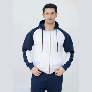 Survêtement de jogging unisexe Winters 2-en-1 en coton respirant, grande taille, avec fermeture éclair, pour la gym et la course, avec surpiqûres contrastées et motif tie-dye - Product Image 4