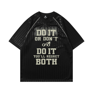 T-shirt de sport pour homme d'été, coupe ample, col en V surdimensionné, hip-hop, manches courtes, raglan, 100% coton, anti-froissement, respirant - Product Image 2