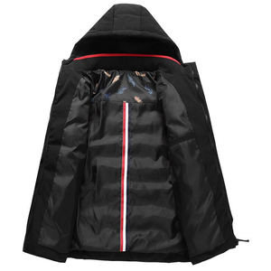 2025 Hot Sale <b>Men's</b> Winter Puffer <b>Coat</b> Hooded Down Jacket with Zipper Closure Waterproof and Plus Size Knitted Jacket - Product Image 2