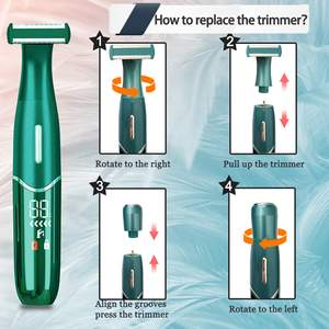 Afeitadora Eléctrica Impermeable para Hombres y Mujeres, Depiladora Indolora y Recortadora Corporal con Cuchilla de Cerámica - Product Image 3