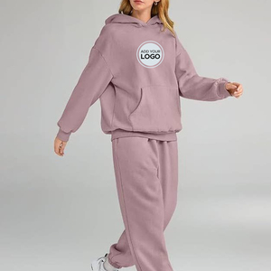 Custom Cotton Sport Casual Street Wear Unisex Tracksuit - Product Image 1