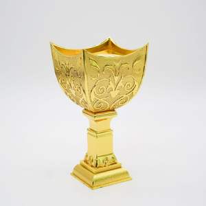 Handcrafted Wooden <b>Bakhoor</b> <b>burner</b> with Brass Inlay Perfect for Traditional Arabic Incense Burning and Home Decoration - Product Image 2