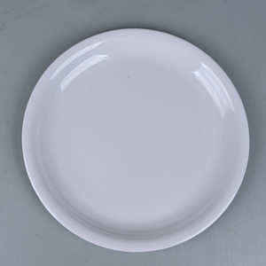 Plateaux de service Mealamine Forme circulaire Assiette blanche incassable de 12 pouces Plat et assiette en mélamine 100% - Product Image 5