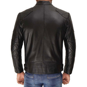 Blouson aviateur en cuir de mouton pour homme au meilleur prix, col montant, léger, qualité supérieure, daim, 100% cuir de vache véritable - Product Image 2