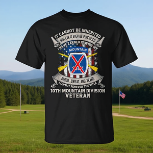 Camiseta de veterano de la 10ª División de Montaña, Fort Drum, Nueva York, ropa promocional premium - Product Image 3