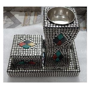 Trending Bakhoor Set Bandeja y caja de servicio Metal y madera Decoración para el hogar Hotel Restaurante Ramadán Hogar Eid Regalo DE LA MADRE Quemador de incienso - Product Image 2