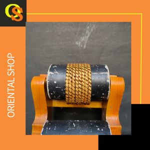 Compre brazaletes de diseño elegante con brazaletes de aspecto moderno de forma redonda chapados en oro de 22 quilates a la venta por exportadores indios - Product Image 4