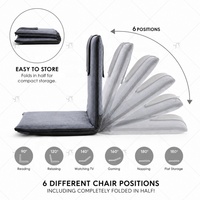 Chaise de sol rembourrée confortable pour salon d'extérieur avec dossier Chaise de sol pliante avec dossier réglable Siège de sol pliant