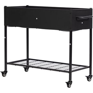 2023 nuevo estilo gran oferta maceta de acero móvil para exteriores cama de jardín elevada de Metal de buena calidad con ruedas para verduras y flores - Product Image 6