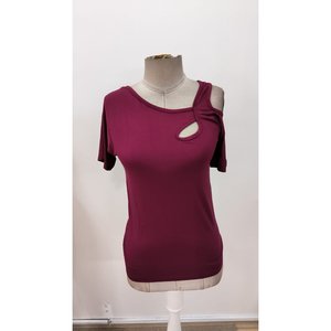 Blusa de Viscosa para Mujer de Jane's con Manga Corta y Cuello Asimétrico - Blusa Elegante e Informal para Uso Diario - Product Image 4