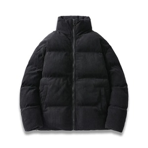 Chaqueta de invierno acolchada de algodón de pana de estilo coreano Vintage para hombre, cortavientos con cuello levantado y Parka larga cálida para Otoño Invierno - Product Image 3