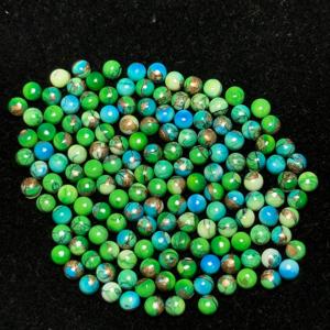 Turquesa Kingman Redonda Natural de Alta Calidad AAA+, Tamaño Personalizado, Cabujón de Cobre, Verde, para Joyería DIY - Product Image 3