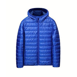 Venta al por mayor de alta calidad de invierno de talla grande ropa de calle acolchada chaqueta de bombardero con cierre de cremallera impermeable tejido de poliéster cálido - Product Image 1