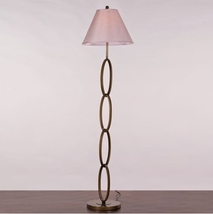 Lampadaire ovale en métal au design en laiton AK avec base ronde en pièce unique finie antique pour la décoration intérieure d'hôtel - Product Image 1