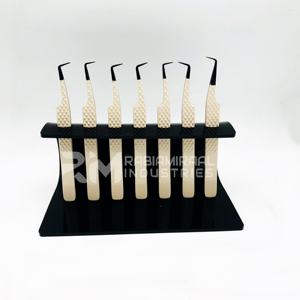 Pinzas Profesionales para Volumen Ruso, Pinzas de Acero Inoxidable de Alta Precisión con Agarre de Diamante Brillante a 90 Grados - Product Image 4