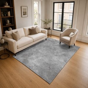 Tapis de salon LXDP-0100 RUGS DEPOT, gris argenté, traditionnel, oriental, imprimé numériquement, lavable en machine, en chenille, antidérapant - Product Image 2