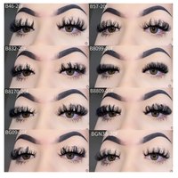 Vegan Full Strip Lashes Logotipo personalizado Eye Lash 3D Pestañas postizas 5 pares de juegos de pestañas postizas