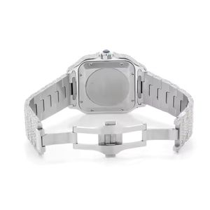 Reloj de pulsera personalizado para hombre estilo Hip Hop Chapado en diamantes con tachuelas Iced Out, Envío Gratis, caja cuadrada redonda, ventana de esfera de cristal - Product Image 4