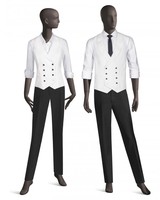 Uniformes de chef unisexes en poly/coton imprimés par sublimation pour adultes, service OEM personnalisé, taille sur mesure, délai d'échantillon de 7 jours pour les hôtels