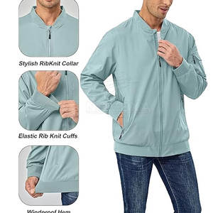 Blouson bomber classique pour homme, doublure intérieure douce, coupe confortable et chaude, style décontracté et streetwear, veste d'hiver - Product Image 4