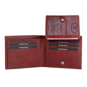 กระเป๋าสตางค์หนังแท้สำหรับผู้ชาย พร้อมช่องใส่บัตร กันน้ำ ปิดแบบเปิด ซับในผ้าฝ้าย แฟชั่นลายการ์ตูน - Product Image 4