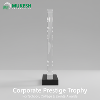 Trophée de reconnaissance d'entreprise en acrylique de qualité supérieure, best-seller, durable, poli, gravé, imprimé en typographie, Mukesh